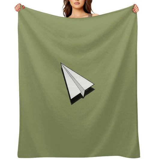 Paper Airplane 1 Throw Blanket