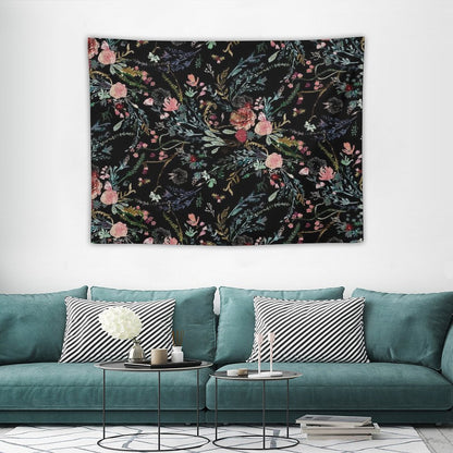 Midnight Floral Tapestry