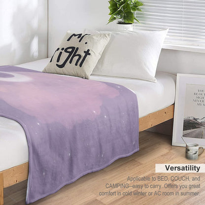 Purple Moon Throw Blanket