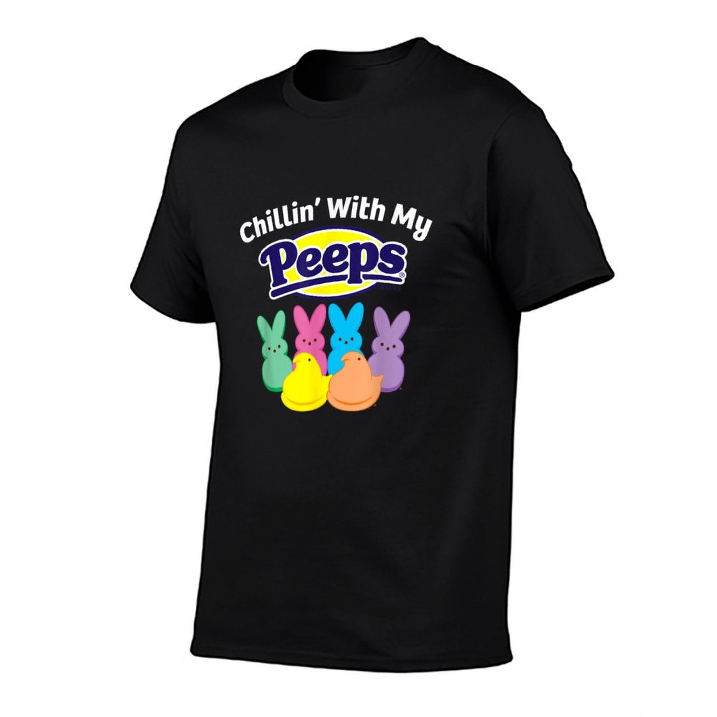 Peeps Black Easter - Classic Fit Crew Neck, Cotton & Polyester,, Animal Print T-Shirt