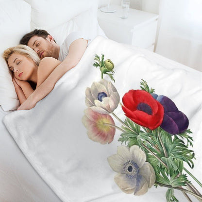Anemone Illustration Throw Blanket