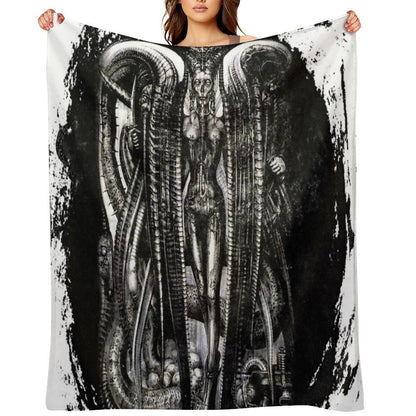 HR Giger Lilith Steampunk Throw Blanket