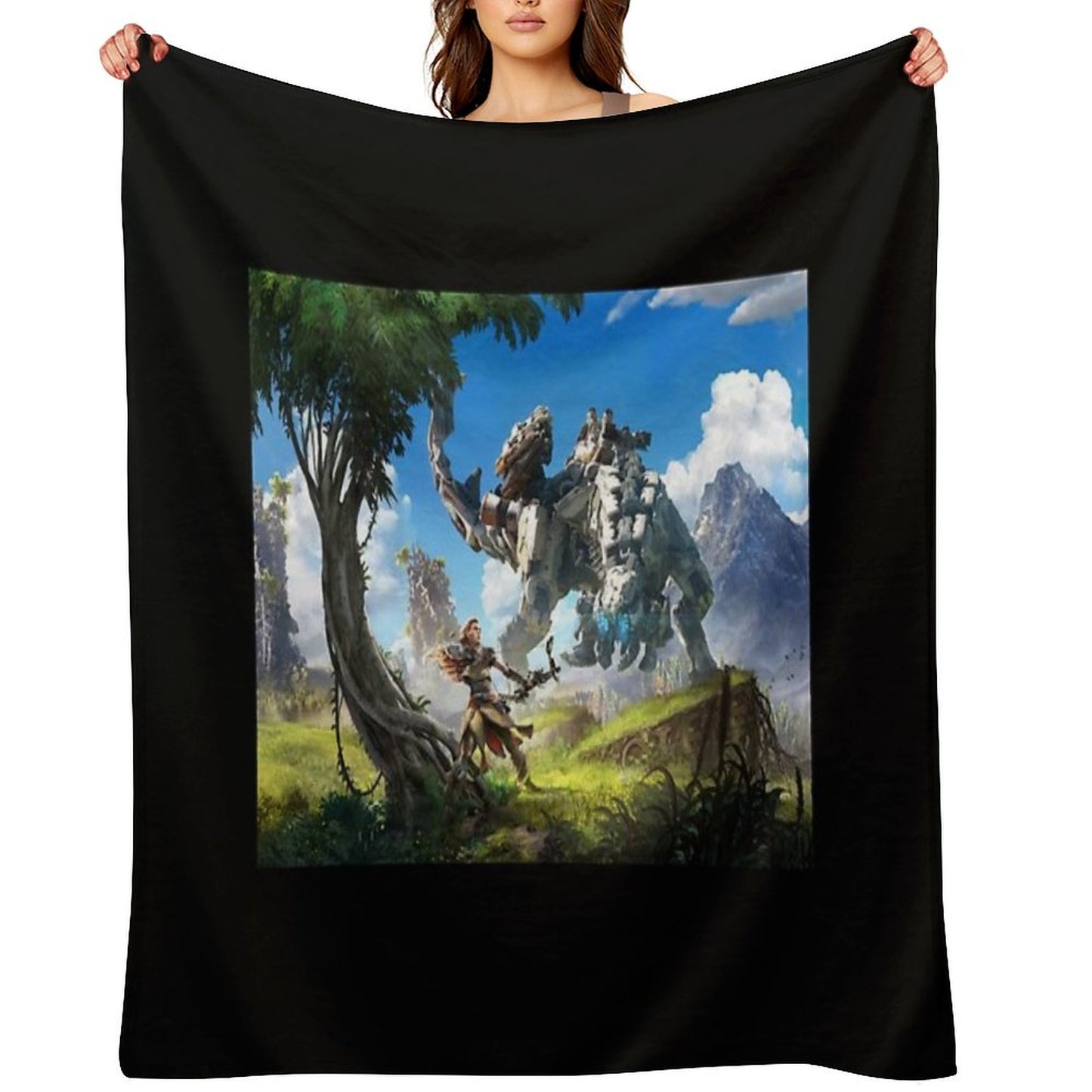 Horizon Game Zero Dawn Forbidden West Throw Blanket