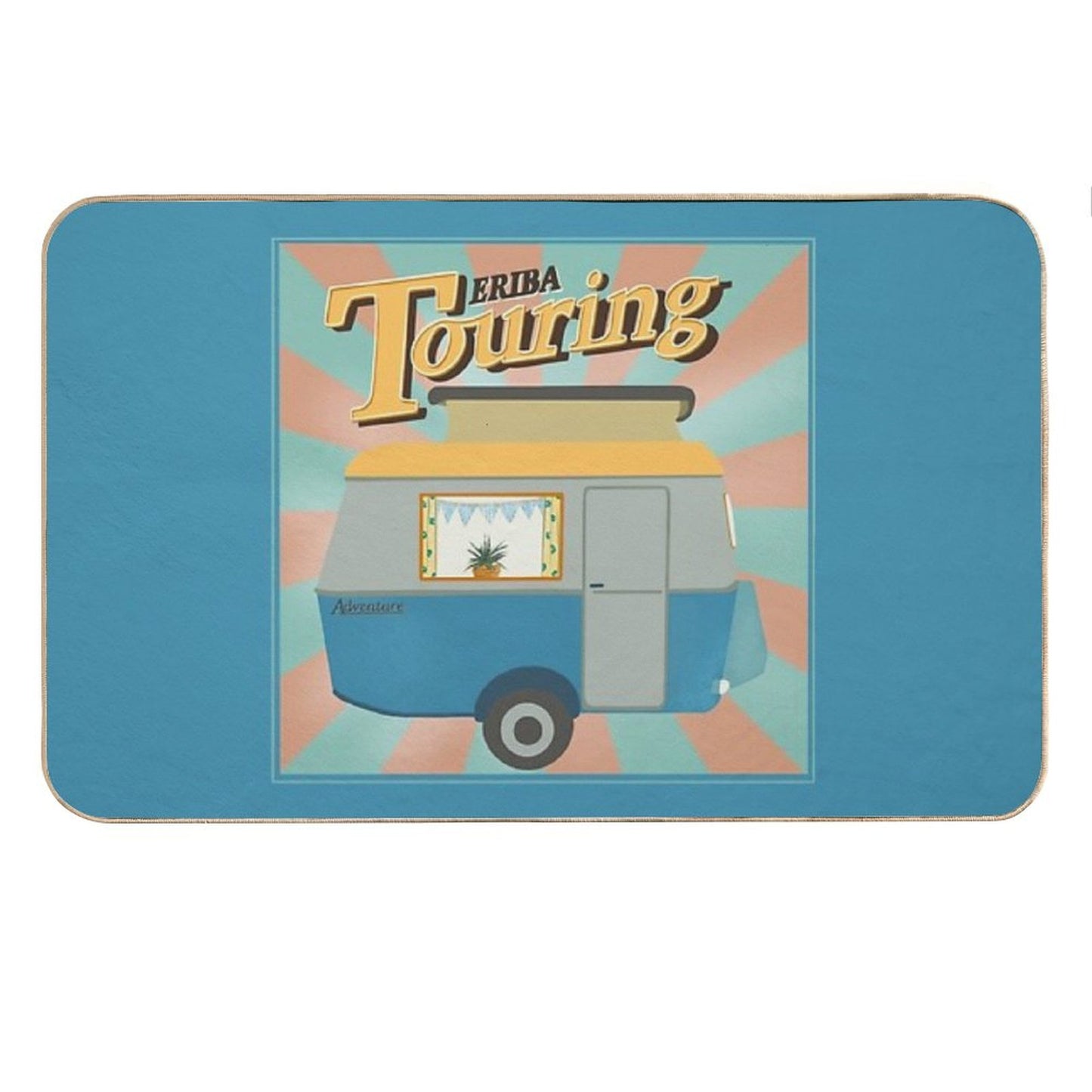Vintage Touring Caravan Adventure Bath Mat