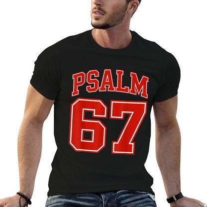 67 Meme Funny Six Seven Psalm 67 6-7 Meme  Summer-ready Fabric T-Shirt