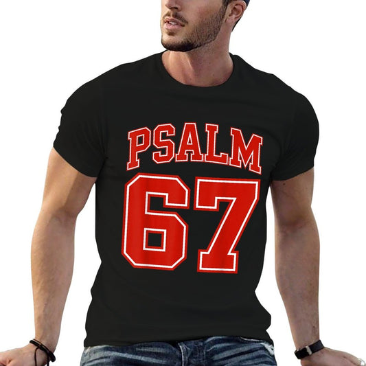 67 Meme Funny Six Seven Psalm 67 6-7 Meme  Summer-ready Fabric T-Shirt