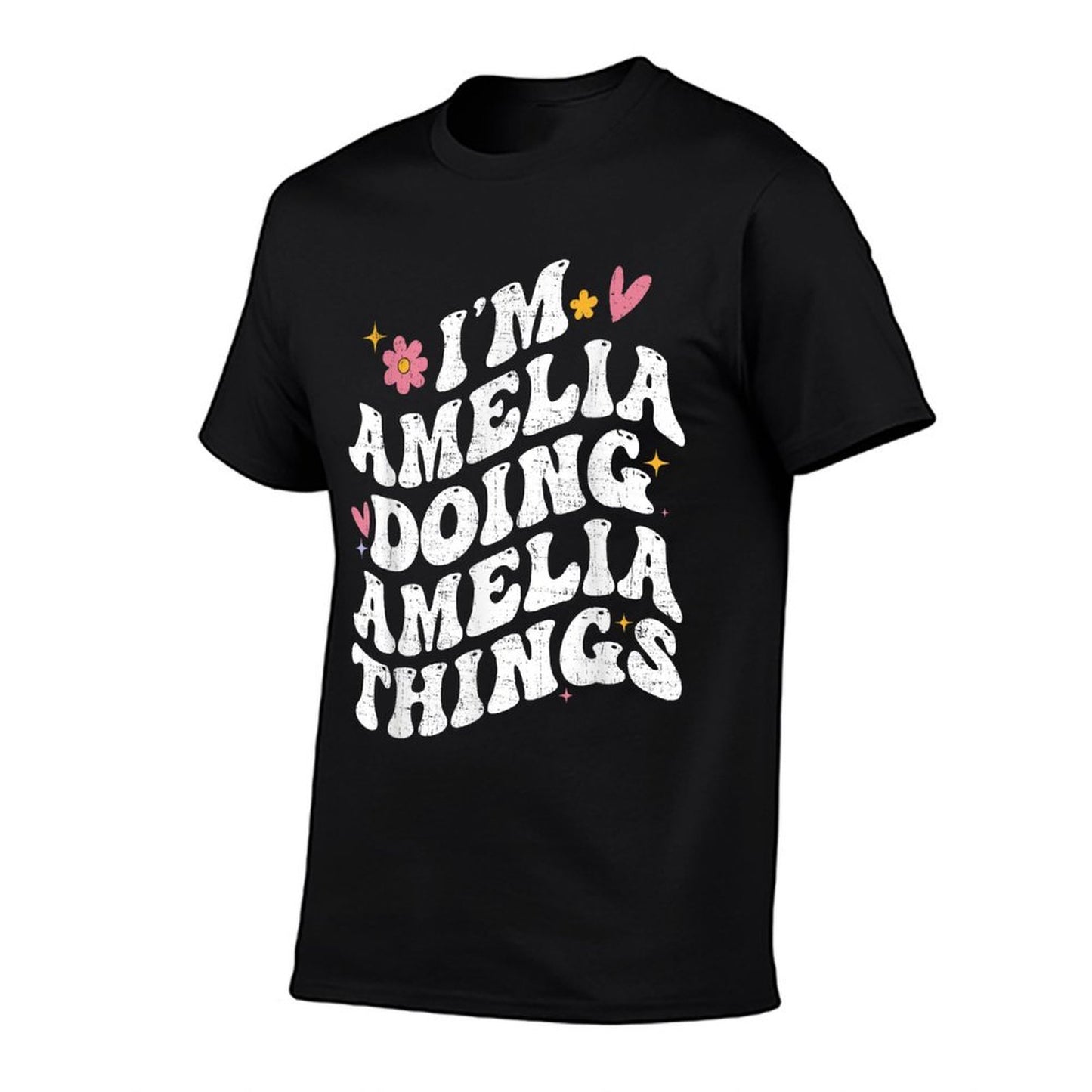 I&#39;m Amelia Doing Amelia Things Retro Groovy Personalized T-Shirt