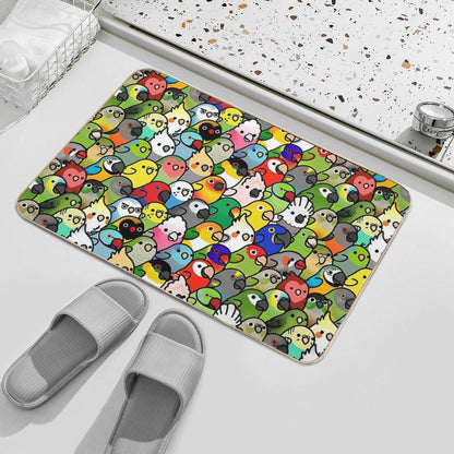 Everybirdy Pattern 2023 Bath Mat