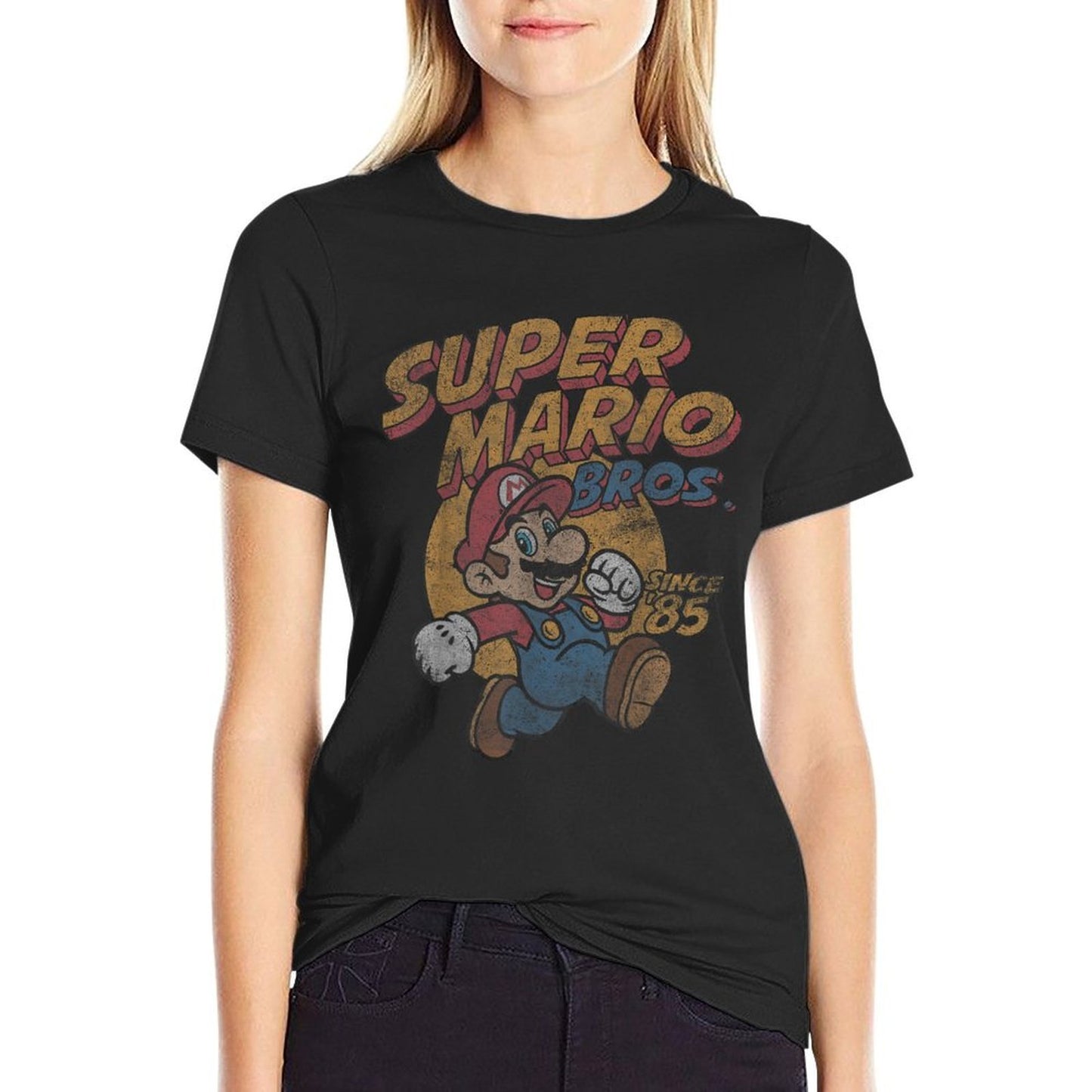 Super Mario Bros. Since '85 Vintage Poster  Heathered Texture T-Shirt