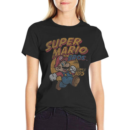Super Mario Bros. Since '85 Vintage Poster  Heathered Texture T-Shirt