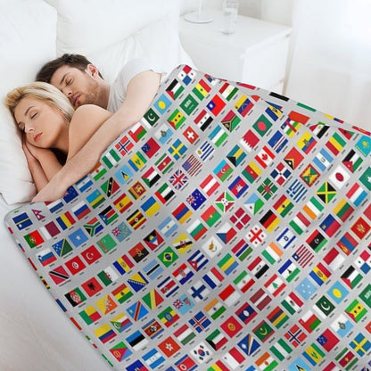 All of The Current World Flags Every Nation Throw Blanket