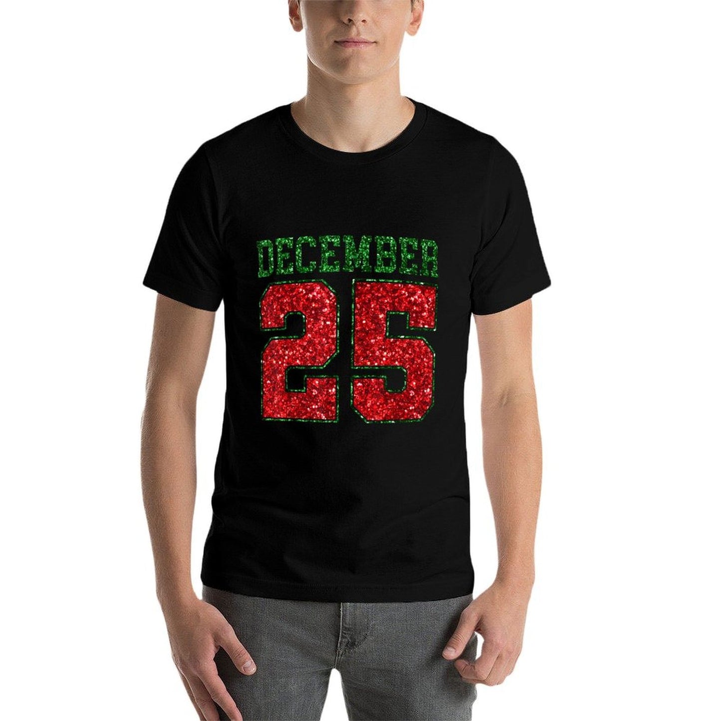 Merry Christmas December 25 Funny Family Christmas 2 Sided  Slim-fit Cut T-Shirt