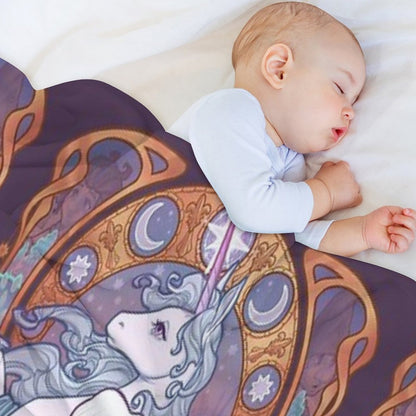 Lady Amalthea - The Last Unicorn Throw Blanket