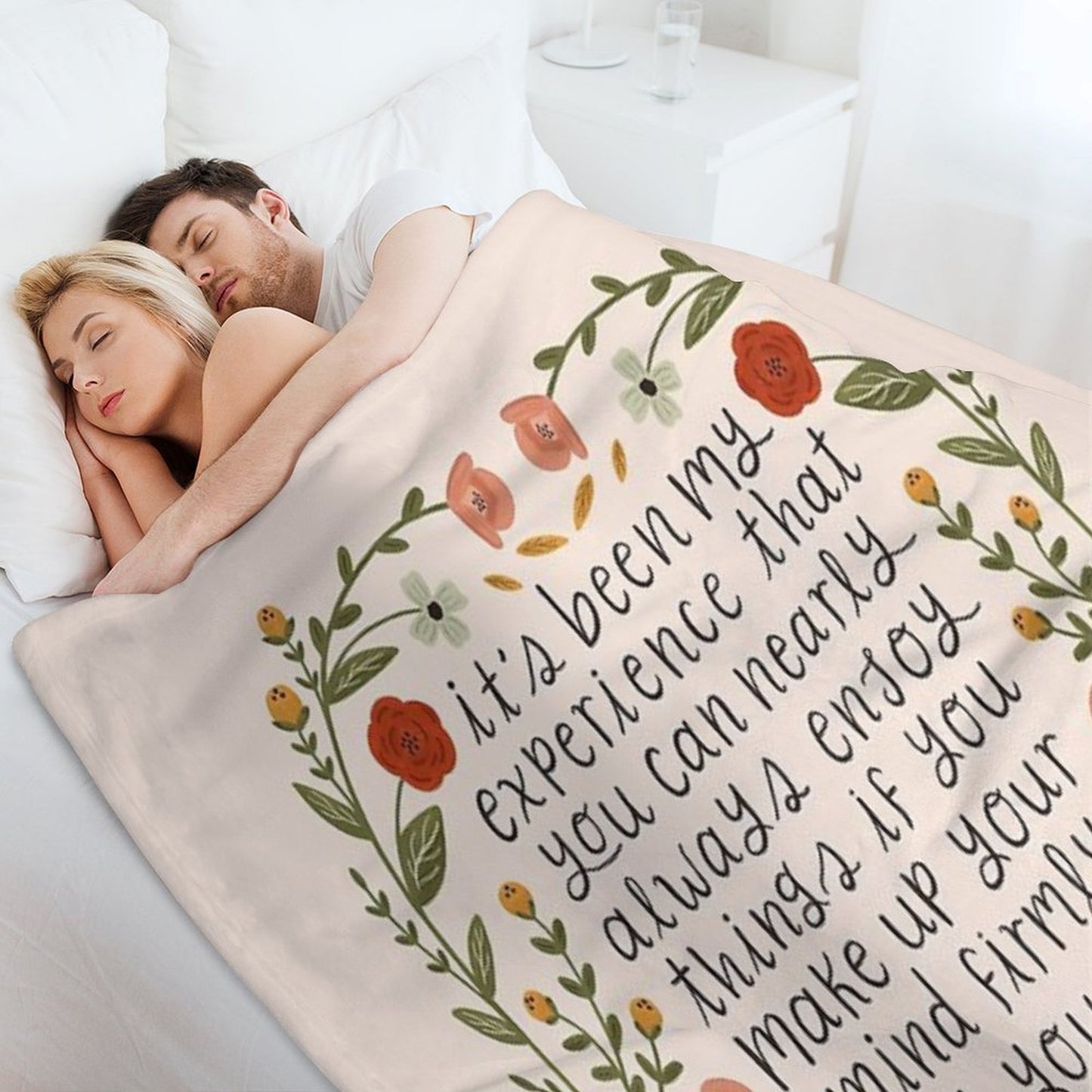 Anne of Green Gables Enjoy Things Quote Throw Blanket