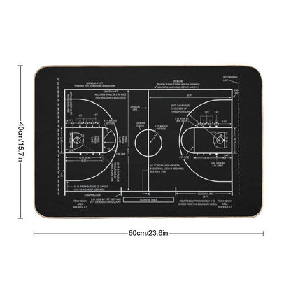 Basketball Court Bath Mat