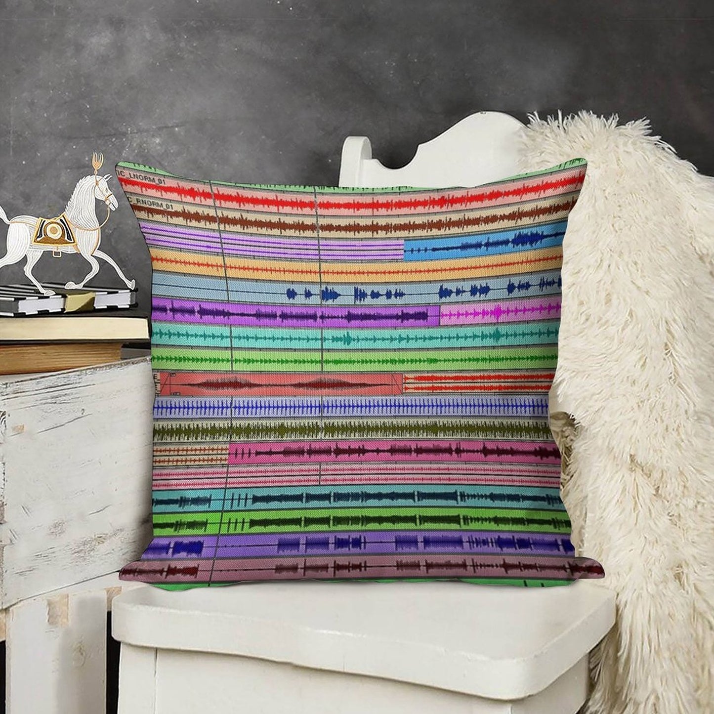 Music Tracks - Producer  Engineer Art Linen Throw Pillow Cover
