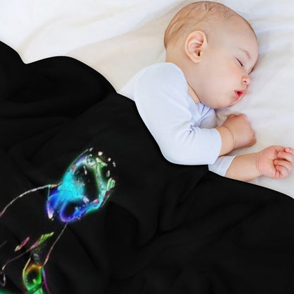 Puddle Jumping - Scooter Boy Throw Blanket