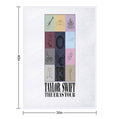 TS The Eras Tour Poster Swiftie Throw Blanket