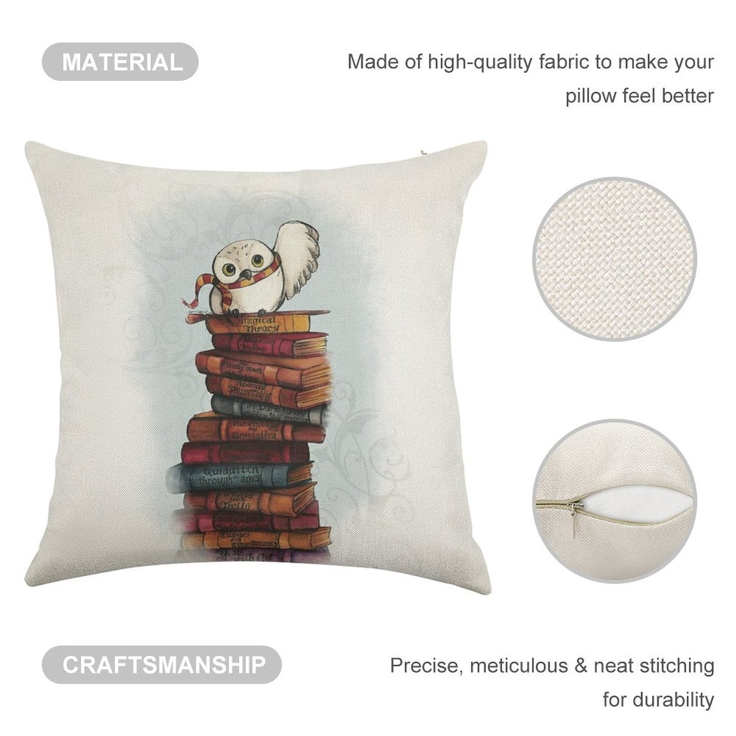 Hedwig Linen Throw Pillow Cover