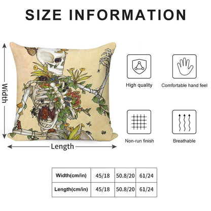 Bones And Botany Soft Shrink-Resistant Throw Pillow