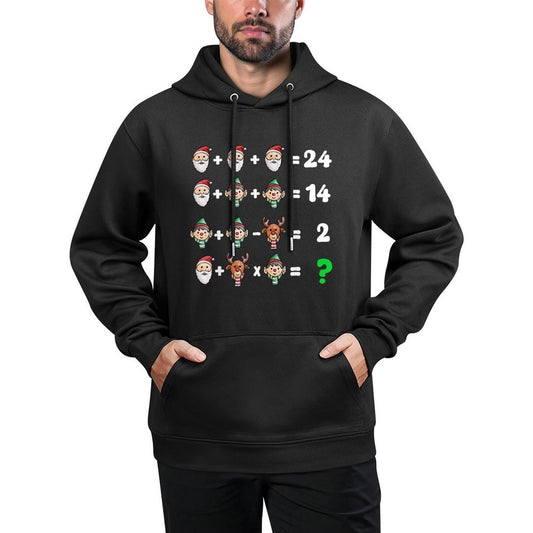 Order of Operations Quiz Christmas Math Teacher Xmas Math Medium-Weight Fabric Hoodie