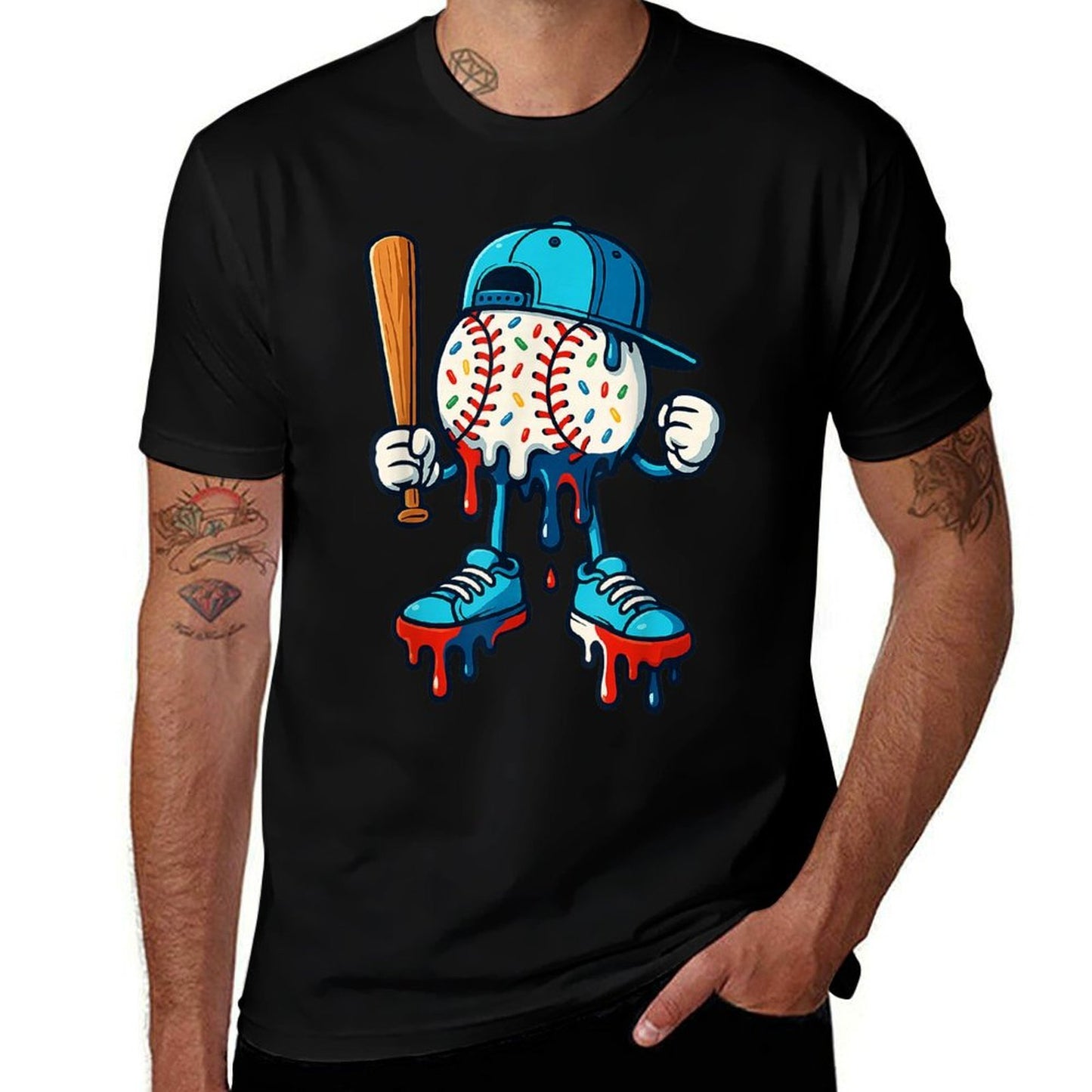 Baseball Lifestyle 101 Apparel Youth Baseball Drip Icecream  Vintage-inspired T-Shirt