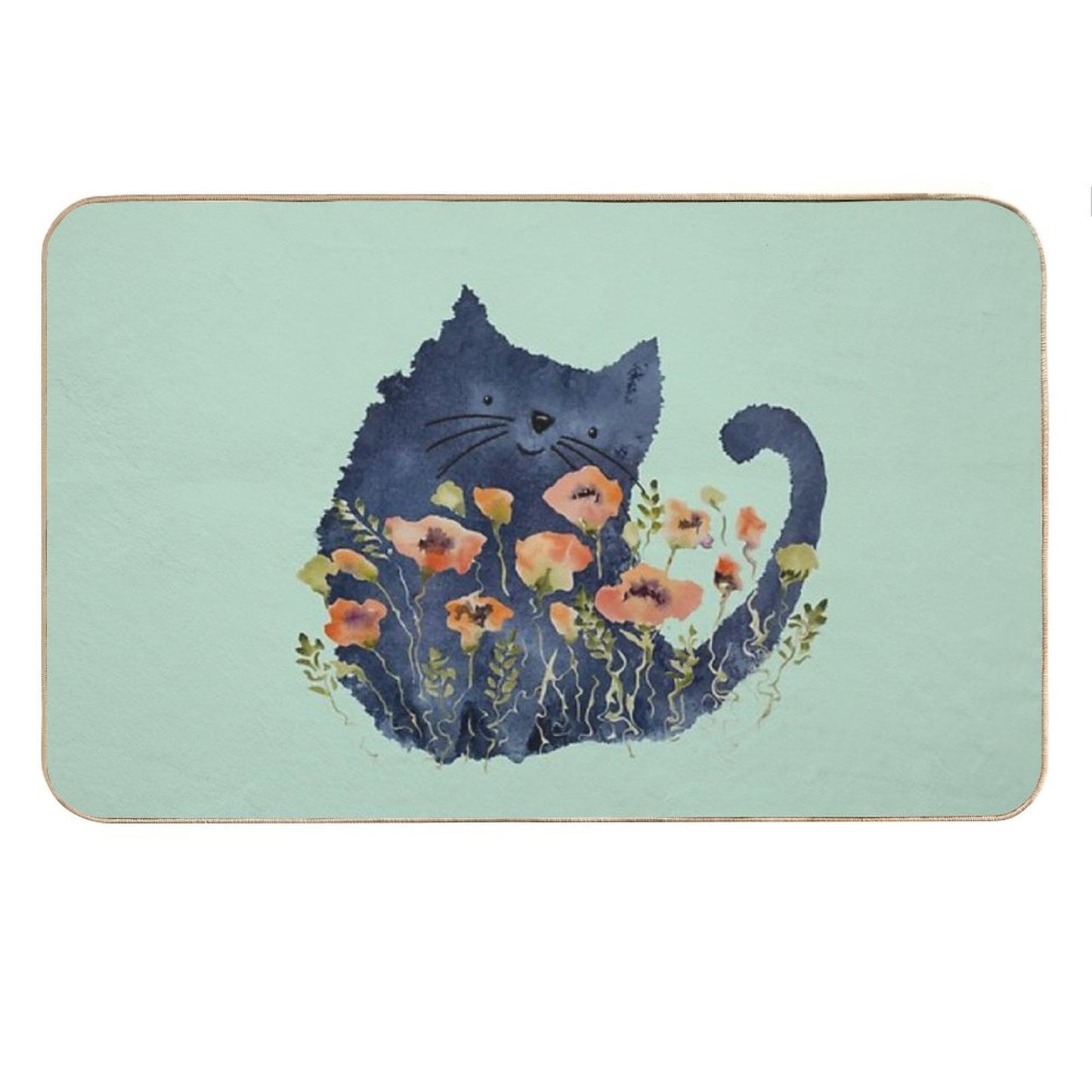 Polliwog And Poppies Bath Mat