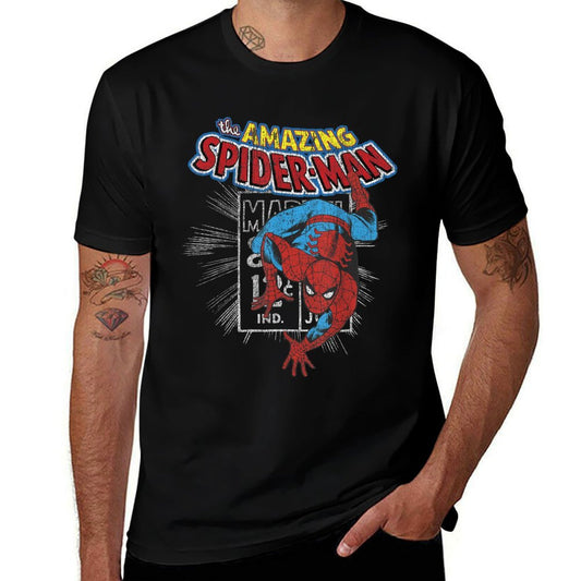 Marvel The Amazing Spider-Man Vintage Comic Poster  Graphic-printed T-Shirt