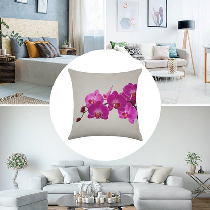 Fuchsia Magenta Linen Throw Pillow Cover