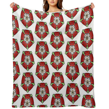 Tudor Rose Throw Blanket