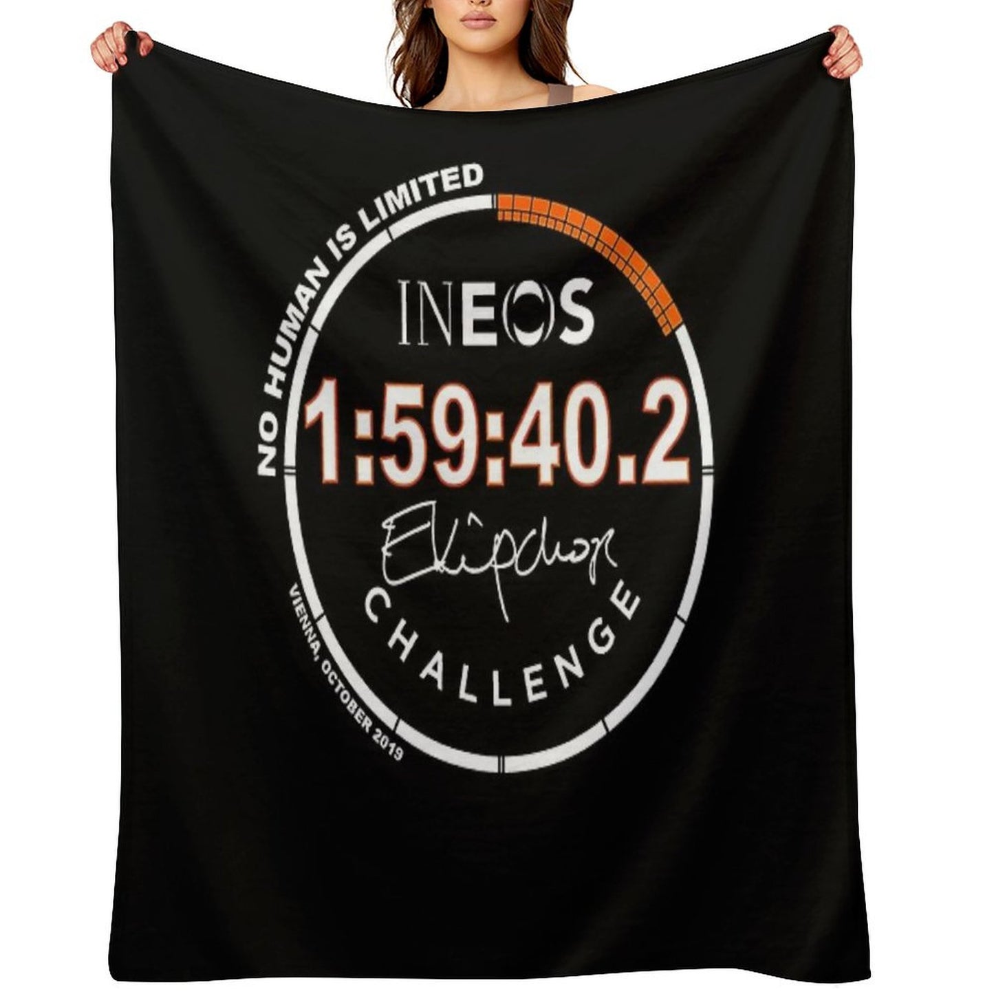 No Human Is Limited Eliud Kipchoge Fan, Design  Classic T-Shirt Throw Blanket