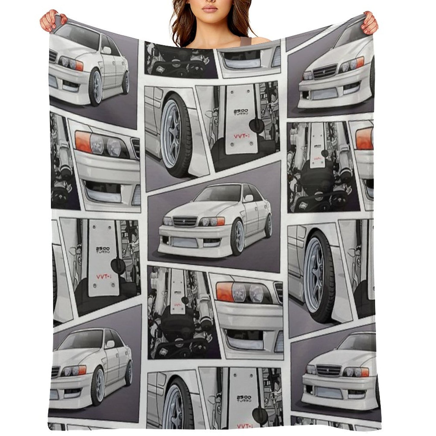 Chaser Jzx100 X 1Jz Engine Throw Blanket
