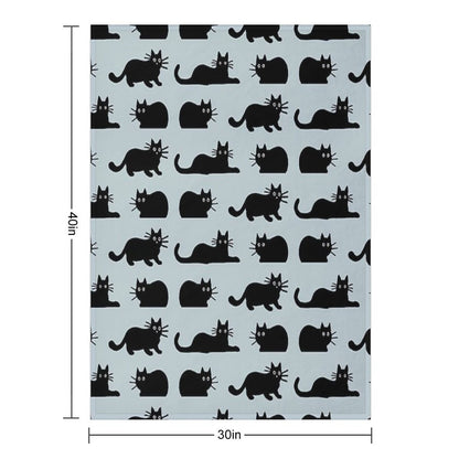 Black Cat Throw Blanket