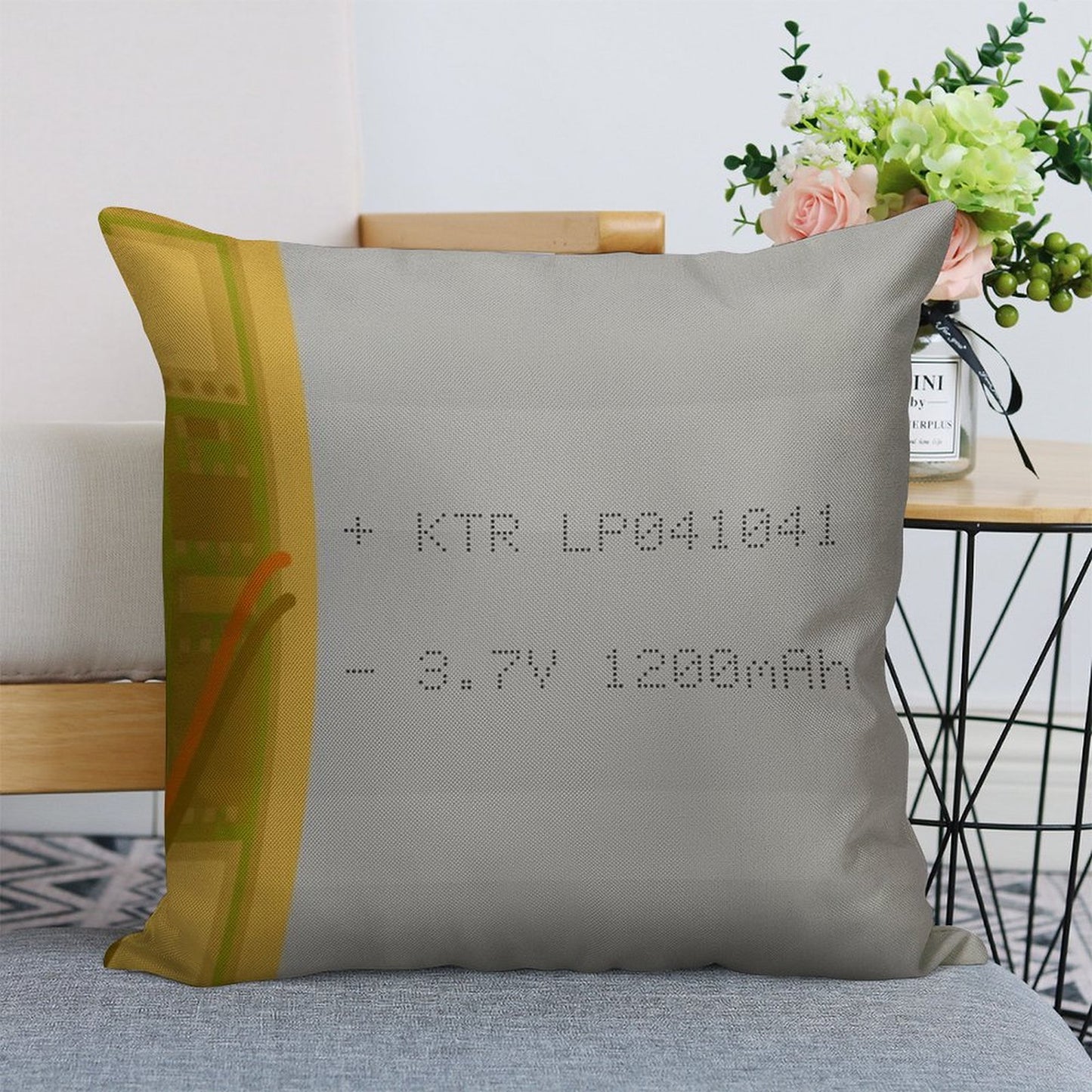 Lithium Polymer Battery Linen Throw Pillow Cover