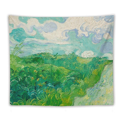 Green Wheat Fields, Auvers, Vincent Van Gogh Tapestry