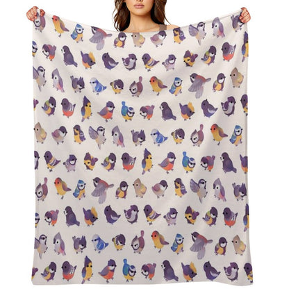 Little Bird (Paridae) Throw Blanket