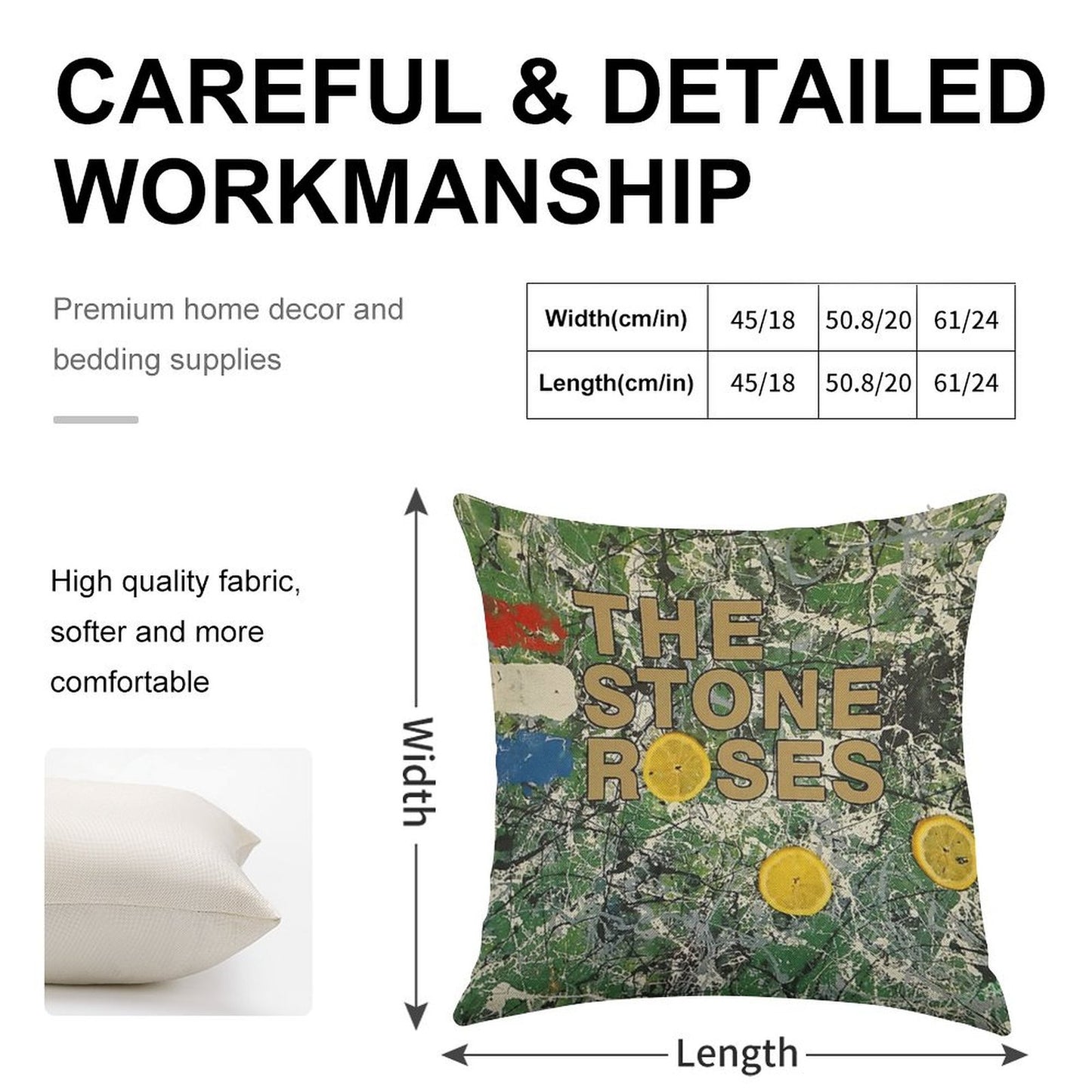 The Three Yellow Linen Throw Pillow Cover