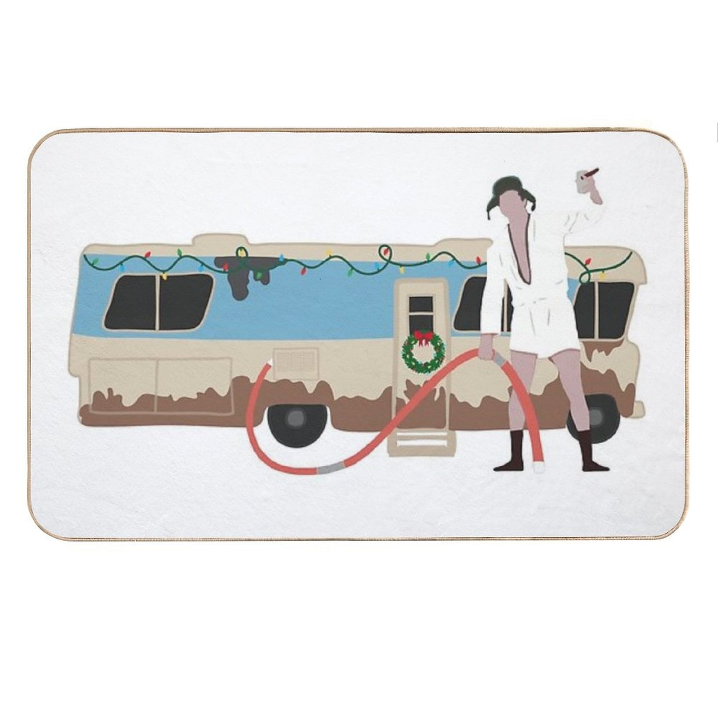 Cousin Eddie Merry Christmas Shitters Full Bath Mat
