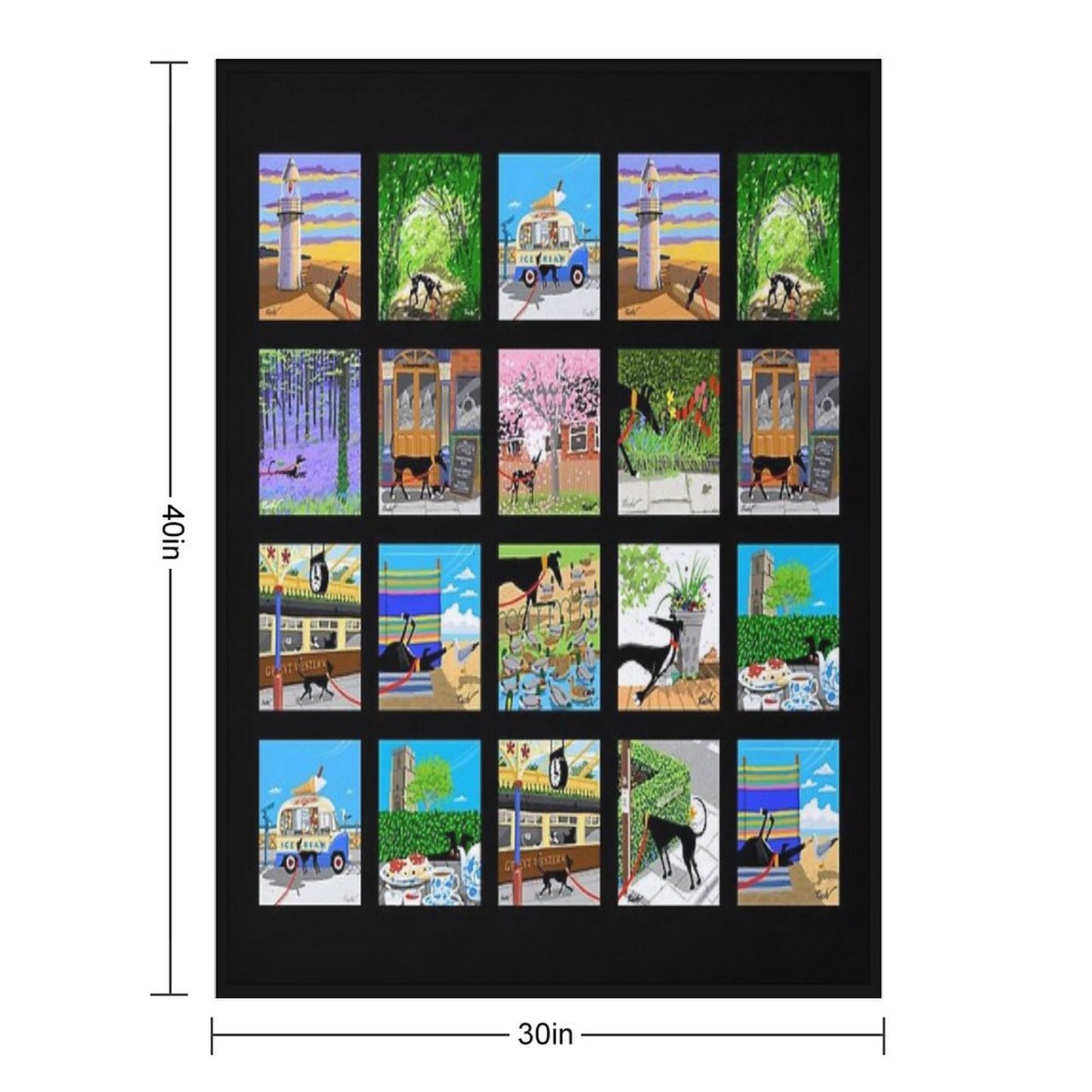 The Lockdown Doodles Set 1 Throw Blanket