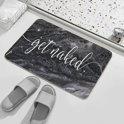 Get Naked Black Marble Bath Mat