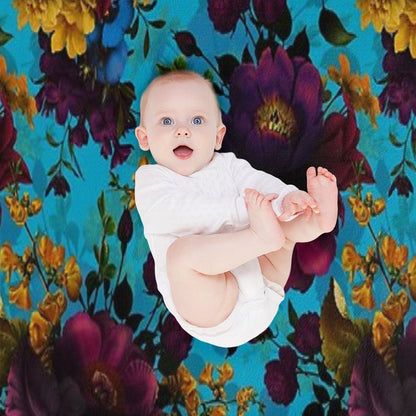 Moody Florals - Mystic Botanical Night Garden 13 Nightgarden Throw Blanket