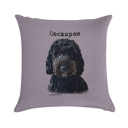 Black Cockapoo Dog Soft Durable Construction Throw Pillow