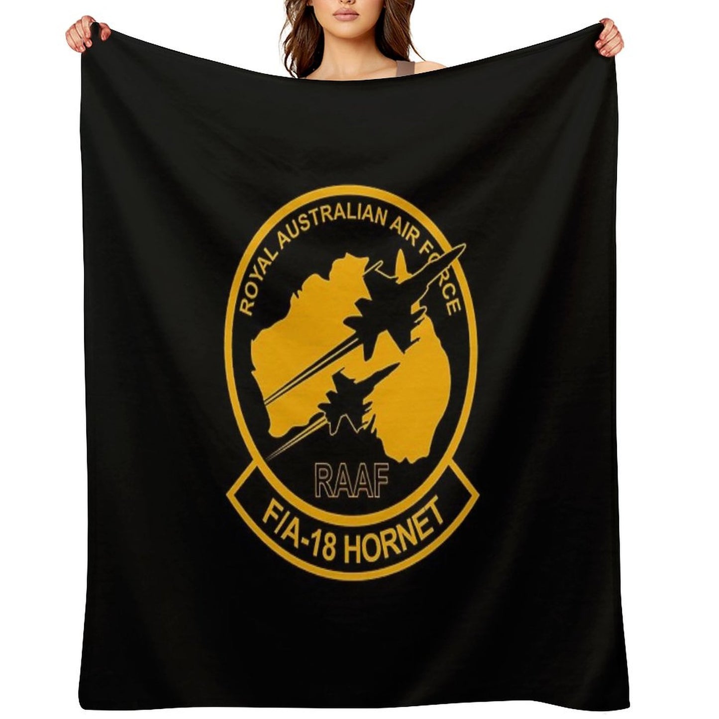 FA-18 Hornet - Royal Australian Air Force Throw Blanket