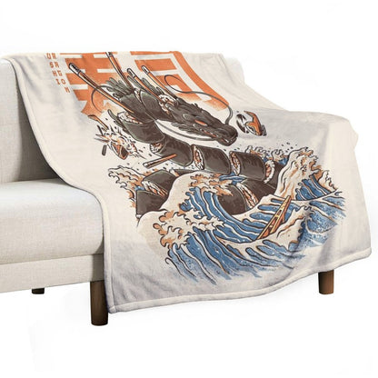 Great Sushi Dragon Throw Blanket