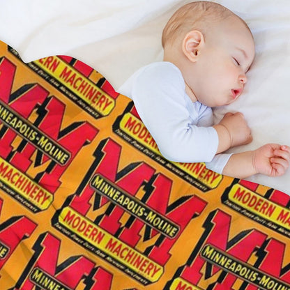 Minneapolis Moline Modern Machinery Throw Blanket