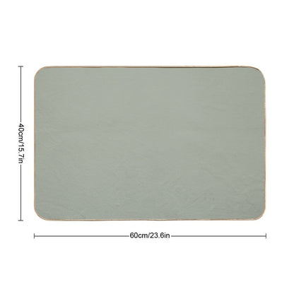 Desert Sage Grey Green Solid Color  Odorless Bath Mat