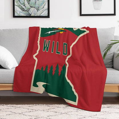MN Wild Outline Throw Blanket