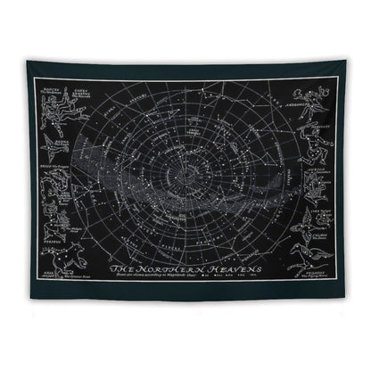 THE NORTHERN HEAVENS  Vintage Star Map Print Tapestry