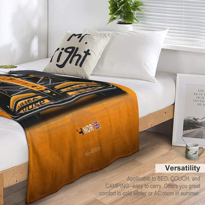 Many Lando Norris Items 2024 Formula 1 McLaren Racing Car Throw Blanket