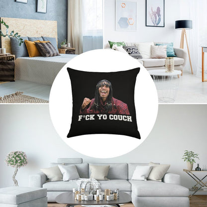Fck Yo Couch Linen Throw Pillow Cover